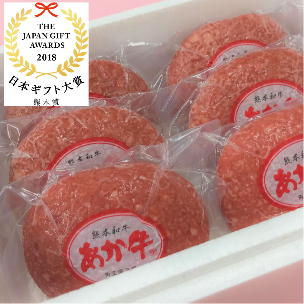 あか牛100%ハンバーグ セット(あか牛ハンバーグ120g×6個)【産地直送】