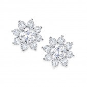 シエルフラワー1ct ダイヤモンドピアス