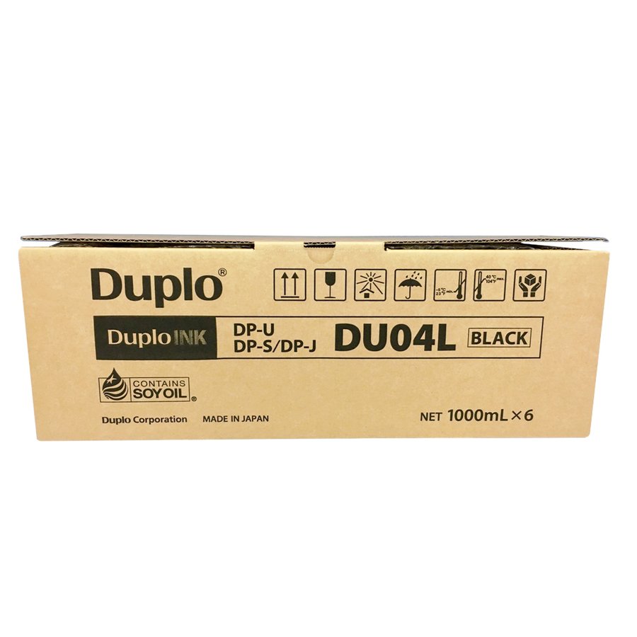 【中古】印刷機　DP-M420 デュプロ Duplo デュープリンター対応印刷機インク・マスター デュプロ 印刷機用純正インク DU04L 1000ml 6個入り DPU DPS DPJ