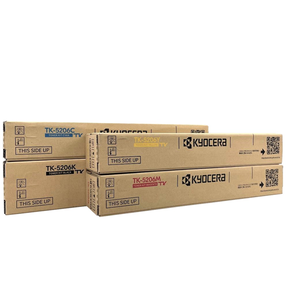 送料無料【4色セット】京セラ TK-5206K, C,M,Y 純正トナー・新品 京セラ 純正トナーキット TK-5206K、TK-5206C、TK-5206M、TK