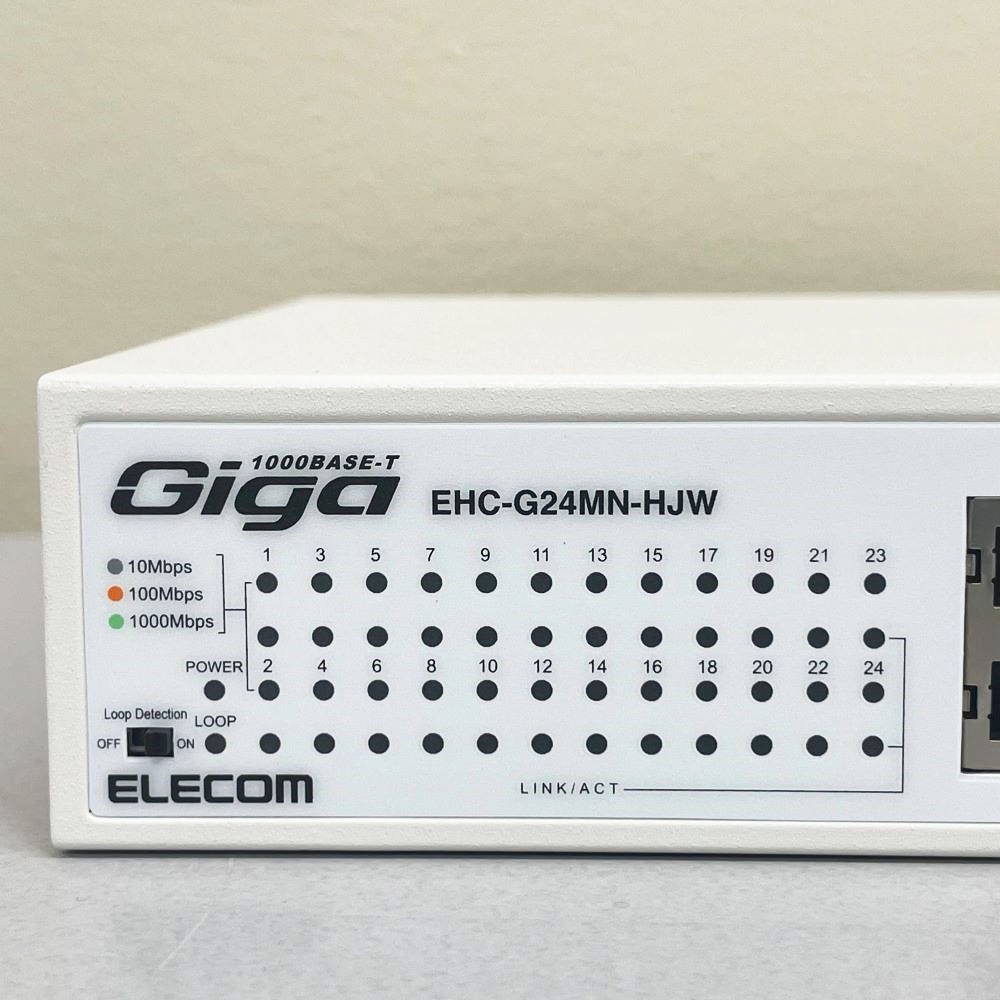 ���쥳�� �����ӥåȥ����å��󥰥ϥ� EHC-G24MN-HJW 24�ݡ��� �᥿������ �롼�׸��� �ͥåȥ�� Giga LAN Auto MDI/MDI-X 1000BASE-T�б� �Ÿ���¢ ������̵���ۡ���š�