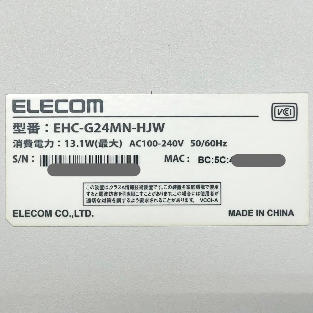 ���쥳�� �����ӥåȥ����å��󥰥ϥ� EHC-G24MN-HJW 24�ݡ��� �᥿������ �롼�׸��� �ͥåȥ�� Giga LAN Auto MDI/MDI-X 1000BASE-T�б� �Ÿ���¢ ������̵���ۡ���š�