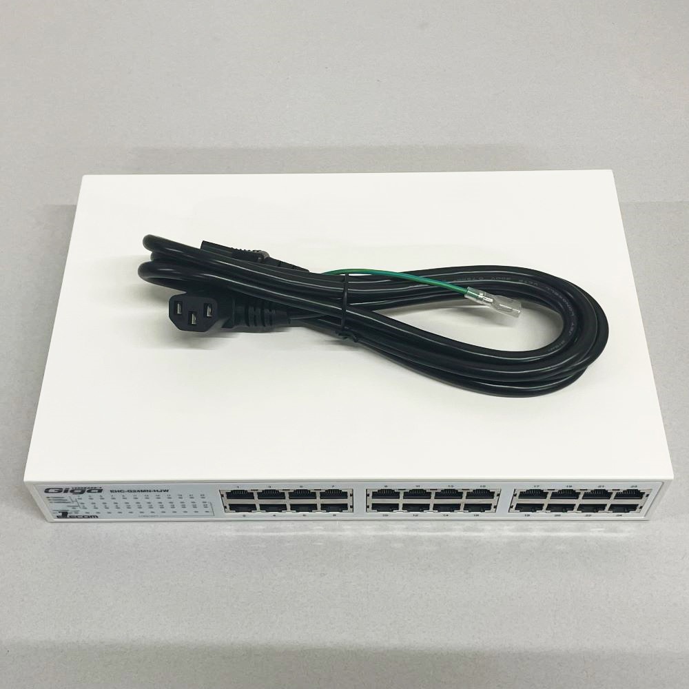 ���쥳�� �����ӥåȥ����å��󥰥ϥ� EHC-G24MN-HJW 24�ݡ��� �᥿������ �롼�׸��� �ͥåȥ�� Giga LAN Auto MDI/MDI-X 1000BASE-T�б� �Ÿ���¢ ������̵���ۡ���š�