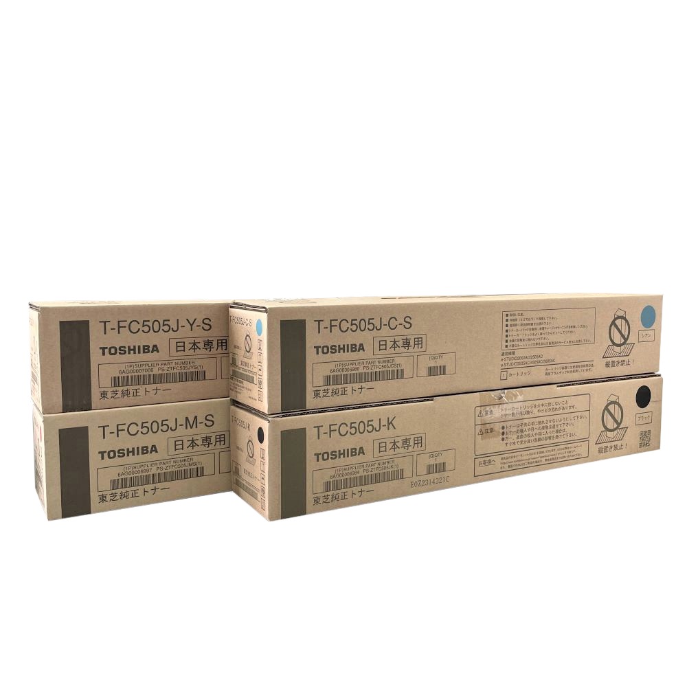 ➁ 東芝　T-FC505J 4本　カートリッジ　純正 楽天市場】東芝 純正トナーカートリッジ T-FC505J 4色セット