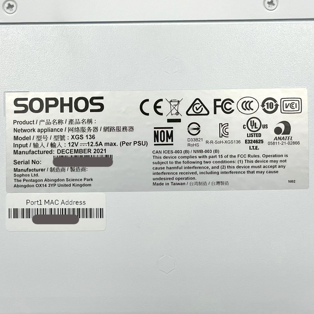 SOPHOS �ǥ����ȥå׷��������ƥ����ץ饤���� SEIRIOS XGS136 UTM �ե������������� IPsecVPN �����к� PoE ������̵���ۡ���š�