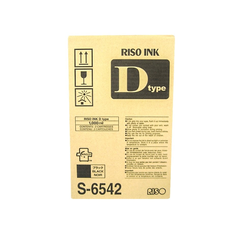 理想科学工業 印刷機用純正インク RISO INK D type S6542 ブラック1箱2