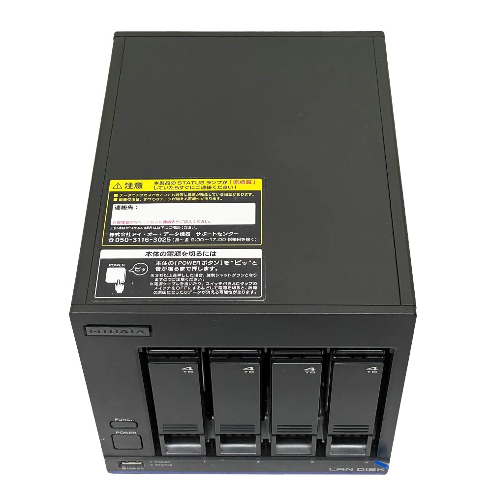 IO�ǡ��� NAS HDL4-X16 4�ɥ饤�� 16TB Linux�١���OS��� ˡ�͸��� ���������ǡ��� ��ͭ�ե����� ��ĥ�ܥ�塼�� RAID ������̵���ۡ���š�