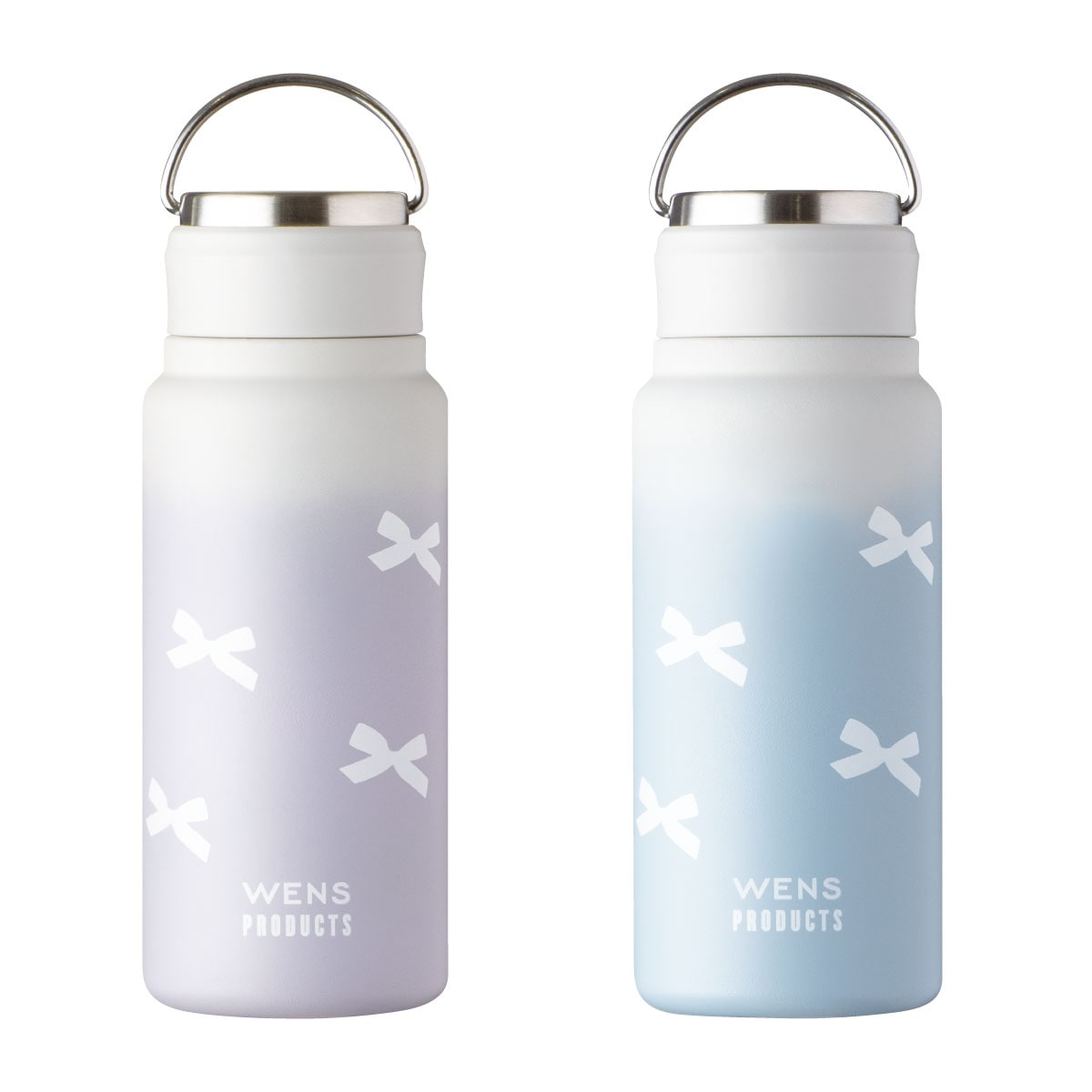 コピーWENS（ウェンズ）ステンレスハンドル付きシームレススクリューボトル 530mL ピンク、ブルー AWSL-シリーズ 