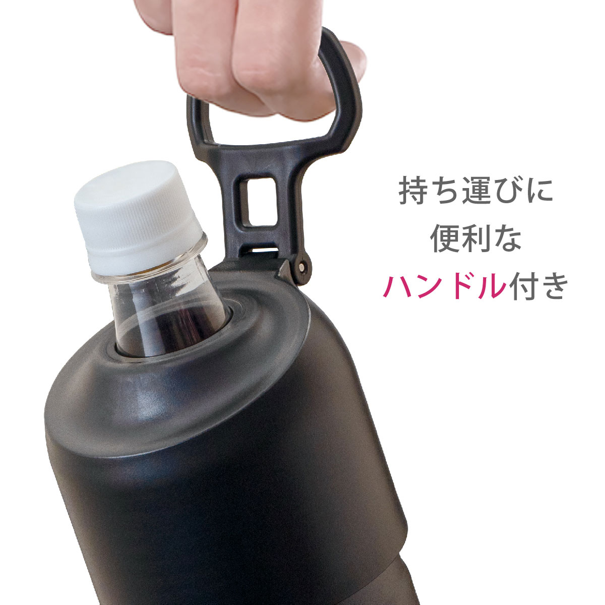 Bottle In Bottle ボトルインボトル ペットボトルホルダー Eタイプ ハンドル付き ブラック Abib Ebk ホルダー ペットボトル飲料 Atlas公式オンラインショップ