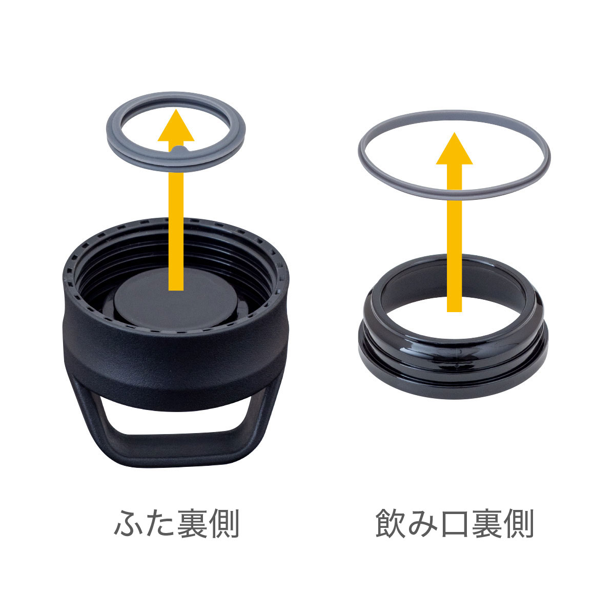 CafeLink（カフェリンク）カレント・取手付真空コーヒーマグボトル（ACN-353）用 ふた一式 ACN-3CS