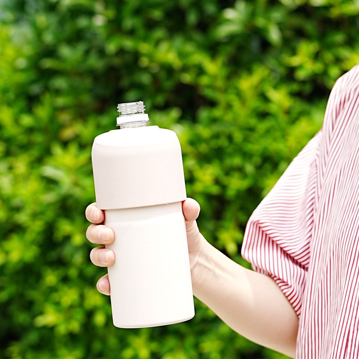 ケース販売 BOTTLE in BOTTLE（ボトルインボトル）ペットボトルホルダー Eタイプ ハンドル付き グレー ABIB-EGY24P