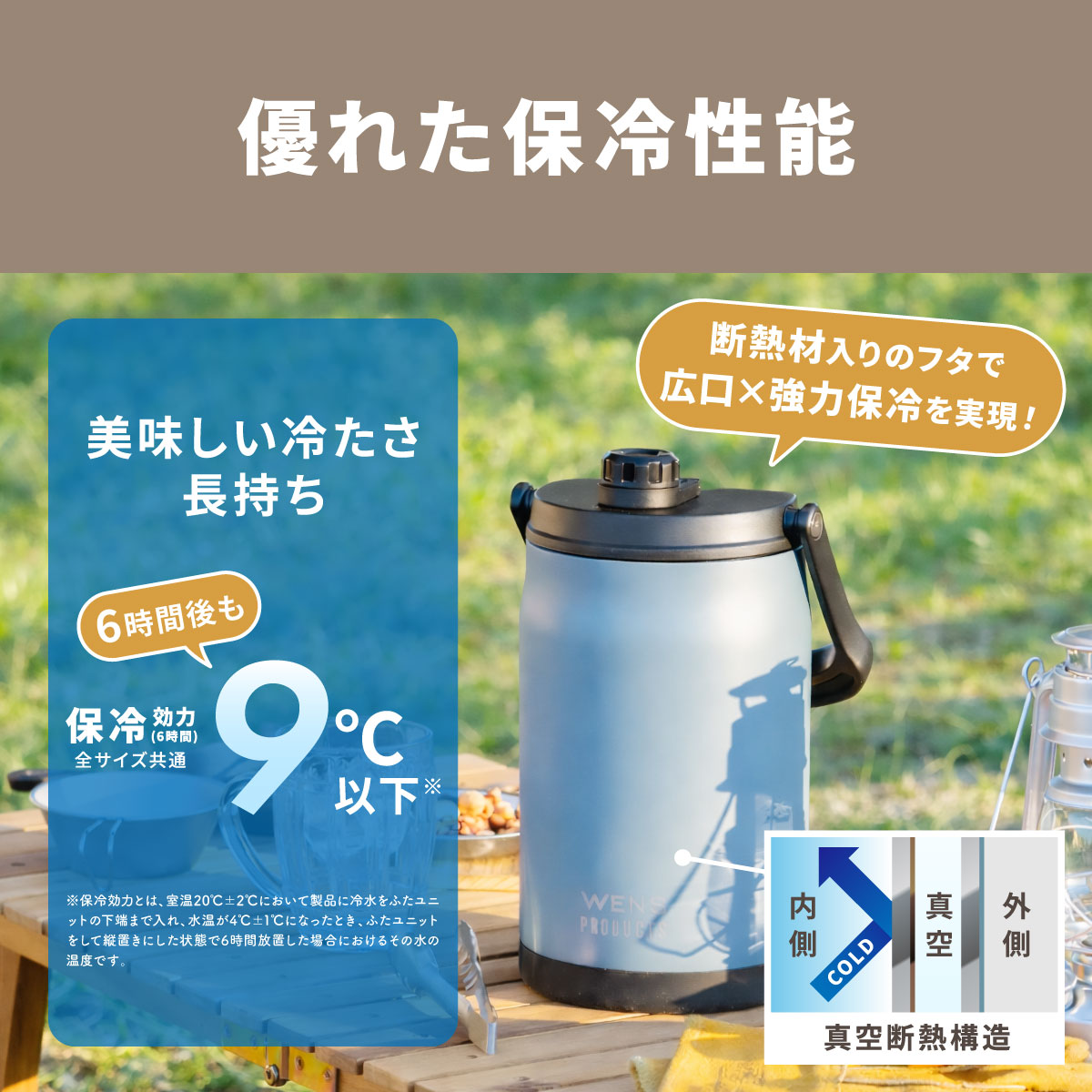 WENS PRODUCTS（ウェンズプロダクツ） ワイドジャグボトル 大容量 2.3L  3.9L AWJB-Aシリーズ