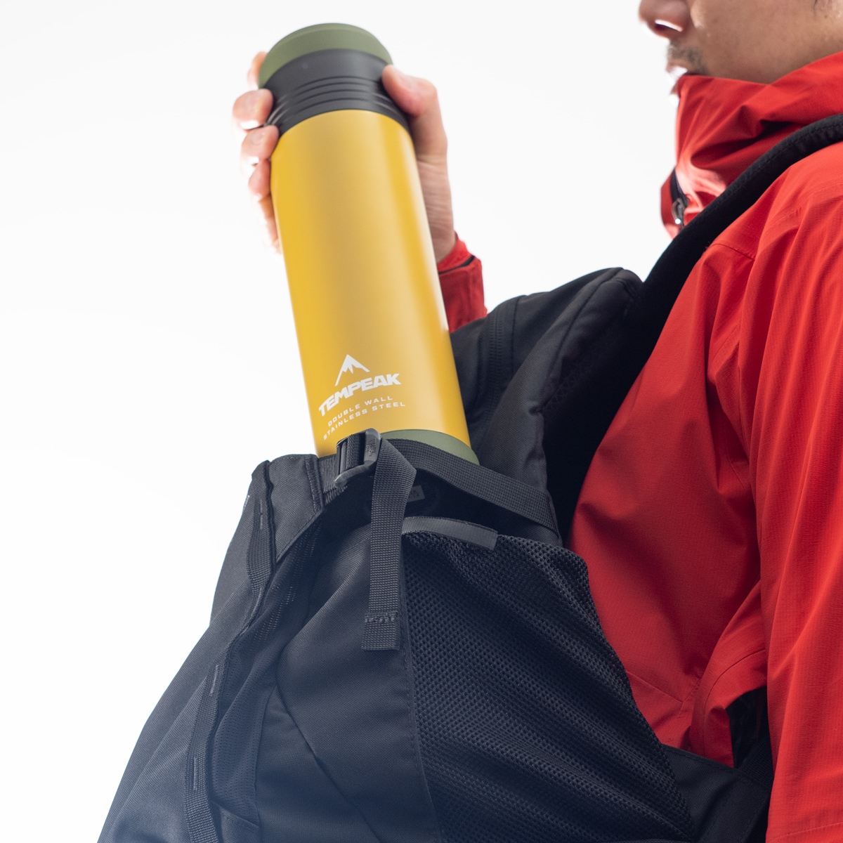TEMPEAK（テンピーク）超保温ボトル 国内最高レベルの保温力 コップ付き 530ml 750ml 900ml 1200ml ブラック シルバーグリーン ターコイズ コヨーテ ライトグレー ミルキーグリーンATPB