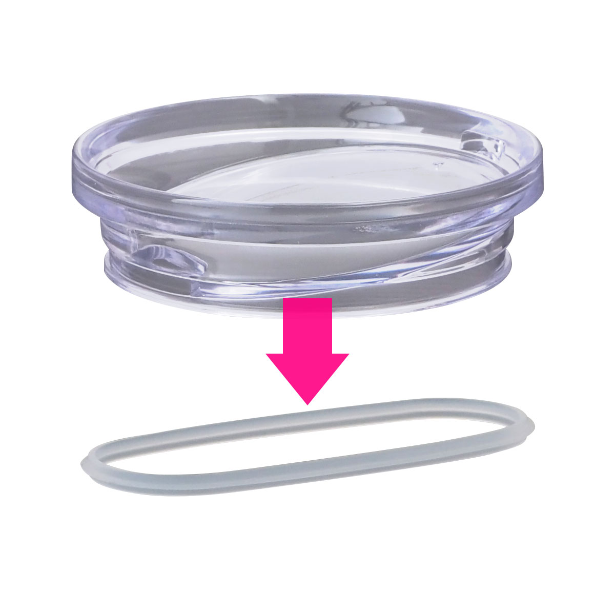 好きな絵柄の台紙が入る ふた付き中空ステンレスマグカップ 330ml（ACM-330）用 ふたパッキン ACM-FP