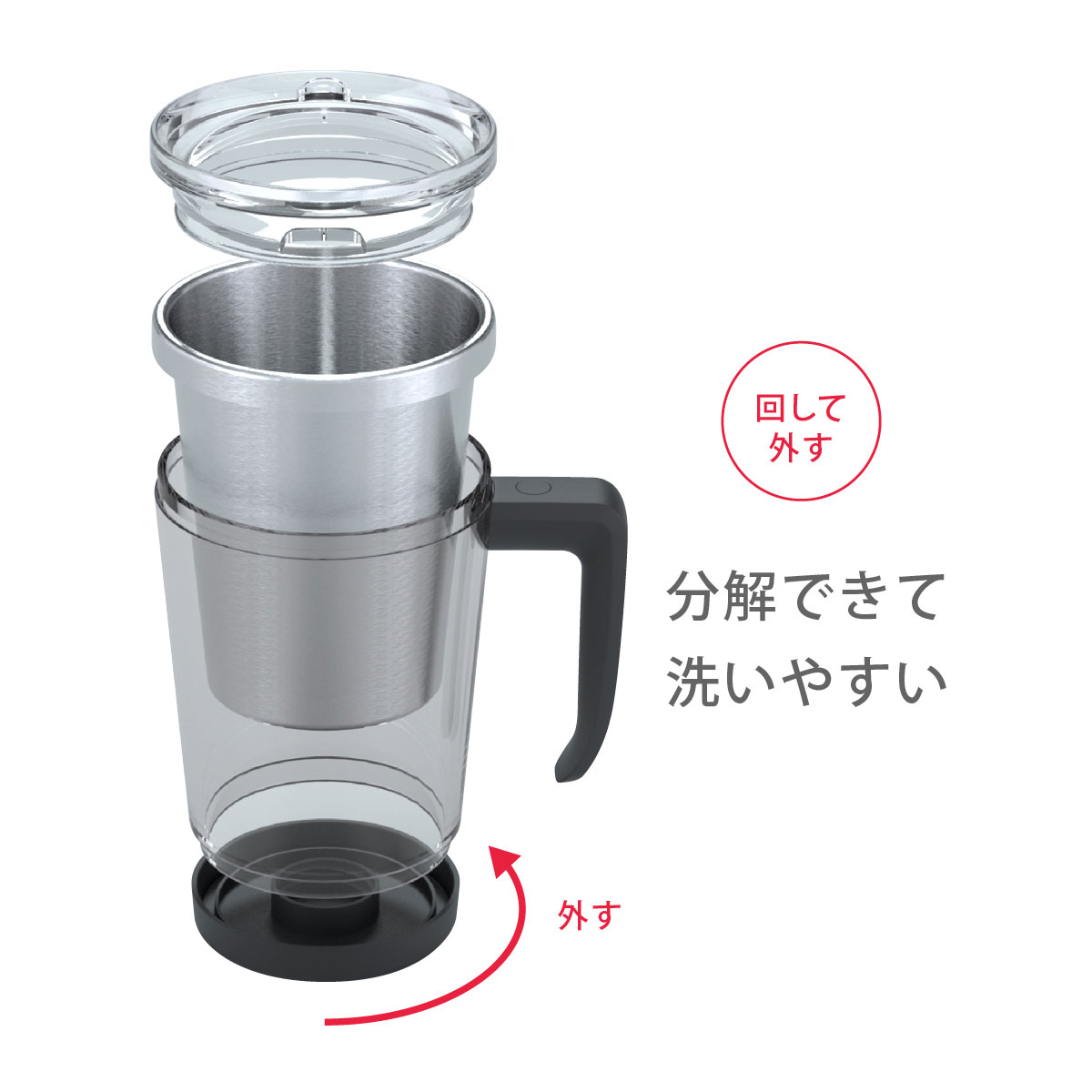 ケース販売 好きな絵柄の台紙が入る ふた付き中空ステンレスマグカップ 330ml オレンジ ACM-330OR12P