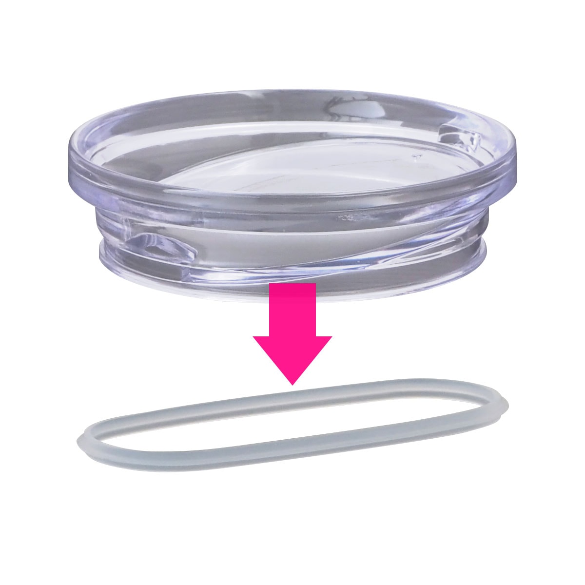 好きな絵柄の台紙が入る ふた付き中空ステンレスタンブラー 370ml（ACT-370）用 ふたパッキン ACT-FP