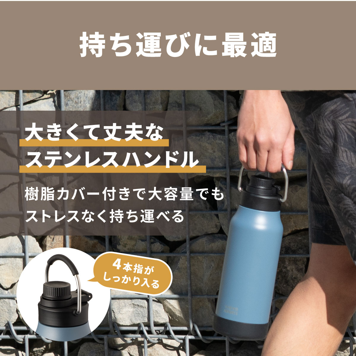 WENS PRODUCTS（ウェンズプロダクツ） ハンドル付きダイレクトボトル 600mL 1.0L 1.2L ADHB-Bシリーズ