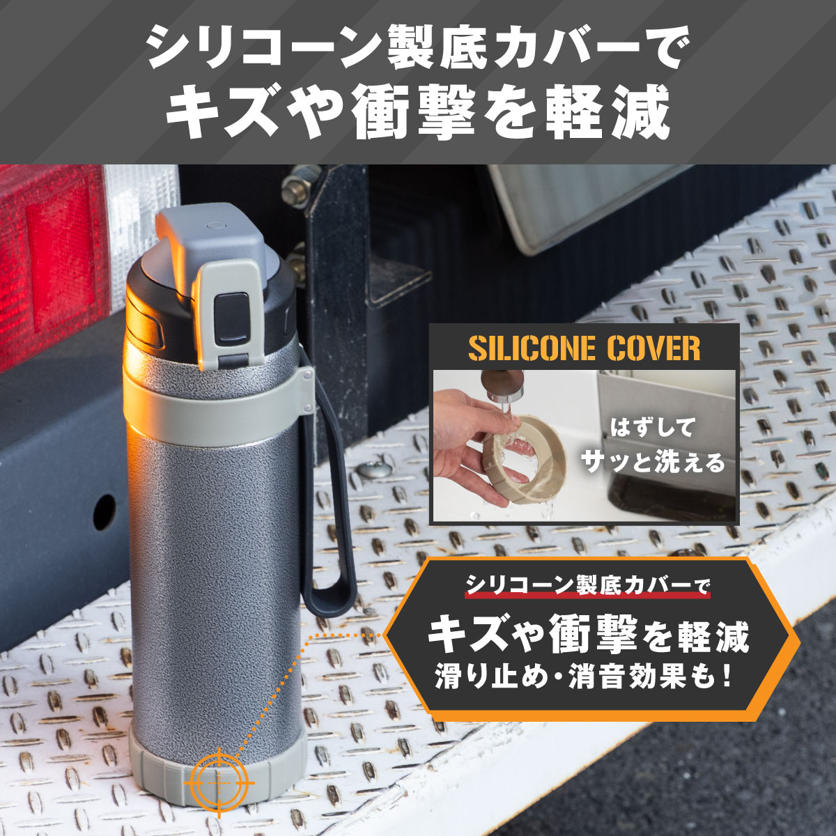 ワーカーズボトル ハンドストラップ付き ダイレクトボトル 1.0L/1.5L