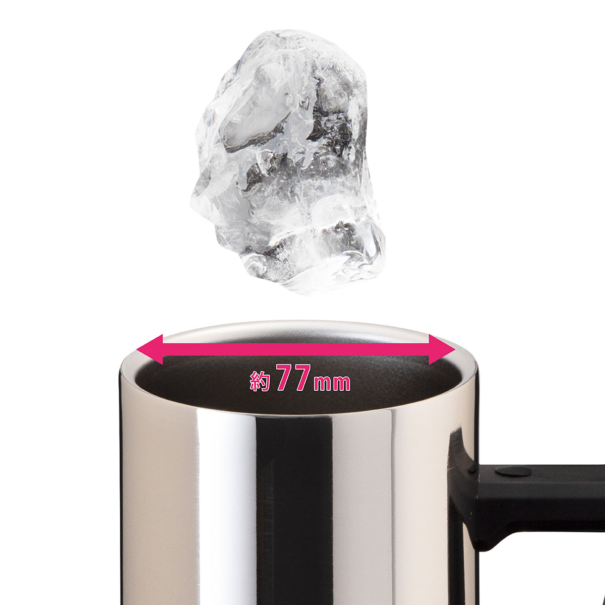 ケース販売 Sinqs（シンクス）ビアジョッキ 外面ミラー仕上げ なめらか飲み口 MEGAサイズ 800ml ASJ-802MR20P