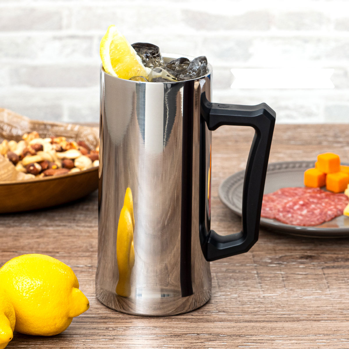 ケース販売 Sinqs（シンクス）ビアジョッキ 外面ミラー仕上げ なめらか飲み口 MEGAサイズ 800ml ASJ-802MR20P