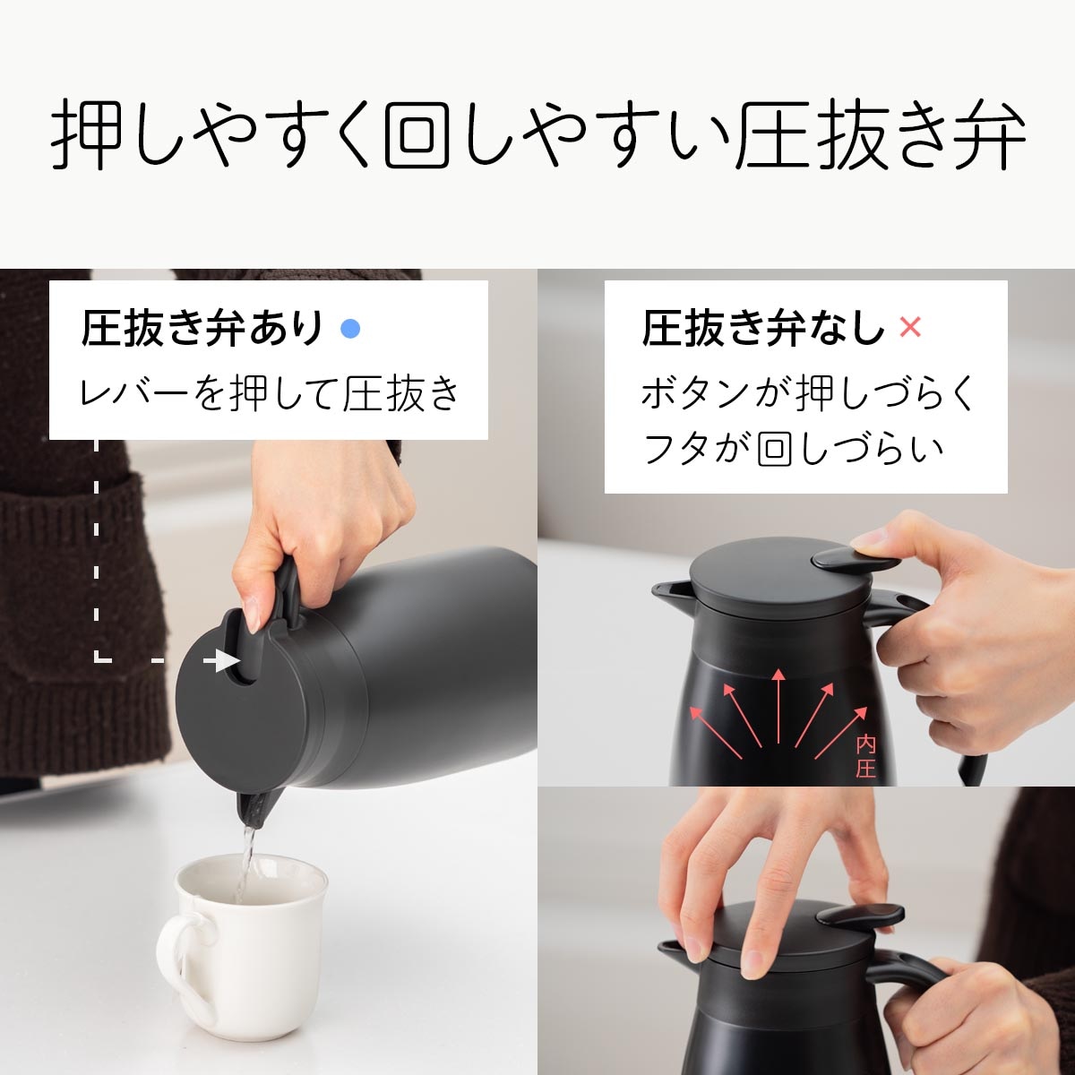 Basic Products (ベーシックプロダクツ) 保温ポット 保冷ポット 800mL 1000mL 1500mL 0.8L 1L 1.5L ATPR