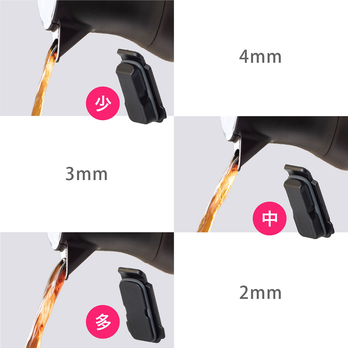 CafeLink(カフェリンク)カレント・アジャスタブルサーバー 1.03L ブラック ACS-1005BK