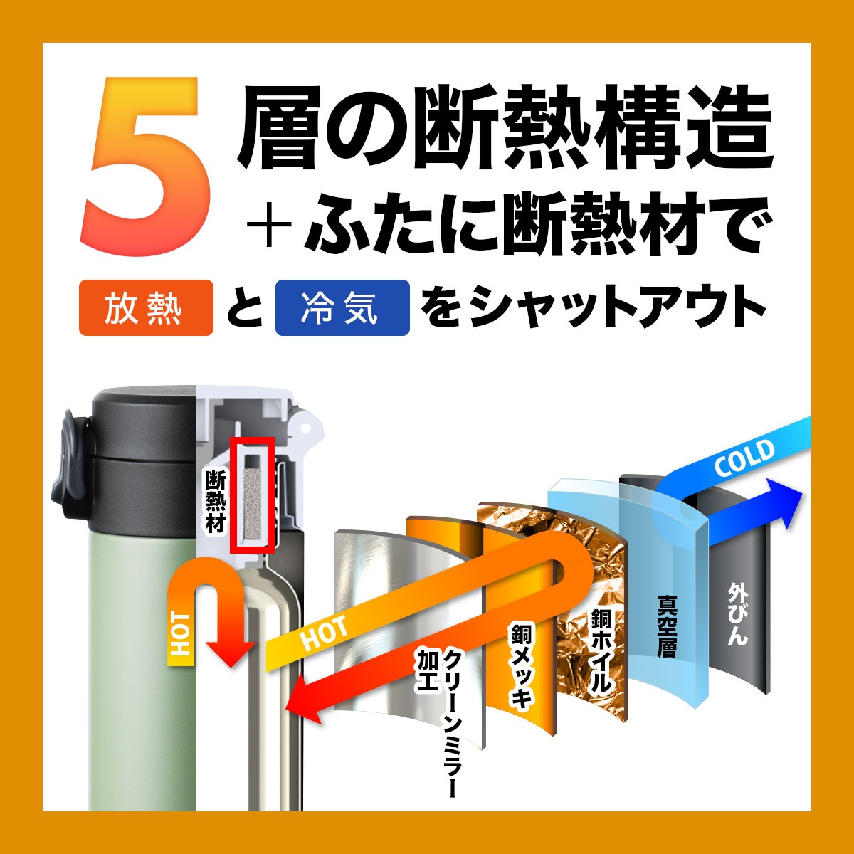 TEMPEAK（テンピーク）超保温軽量スクリューマグボトル 国内最強レベルの保温力 350ml 500ml 600ml 800ml ATPBW