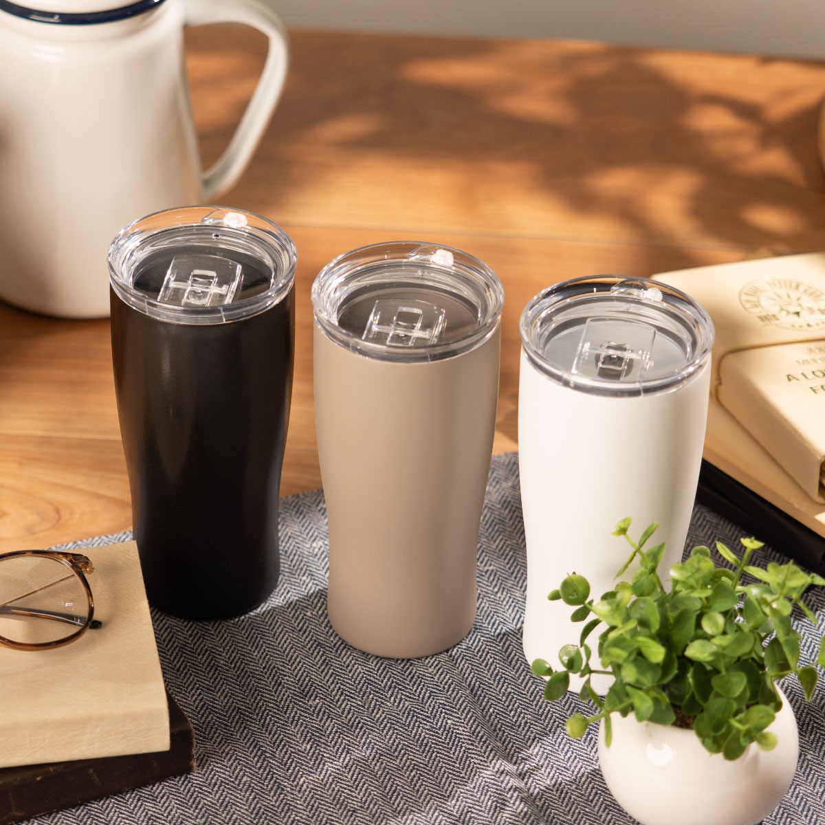 Sinqs（シンクス） セラミック塗装 ステンレスタンブラー スライドフタセット なめらか飲み口 430ml ASTC-430-ALID-C-SET