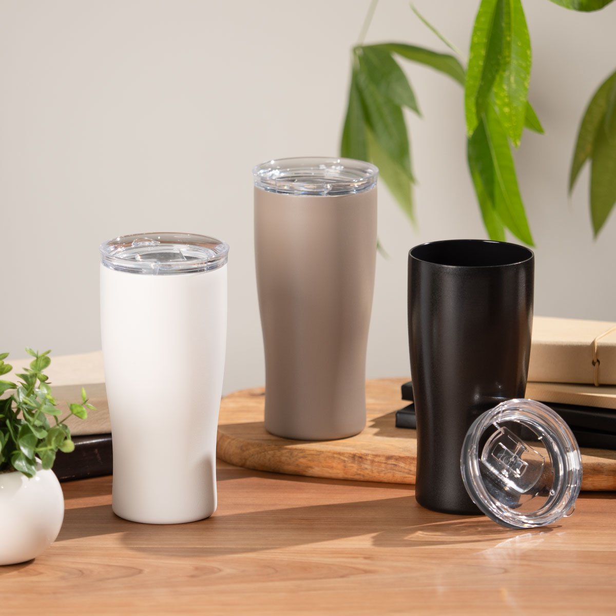 Sinqs（シンクス） セラミック塗装 ステンレスタンブラー スライドフタセット なめらか飲み口 430ml ASTC-430-ALID-C-SET