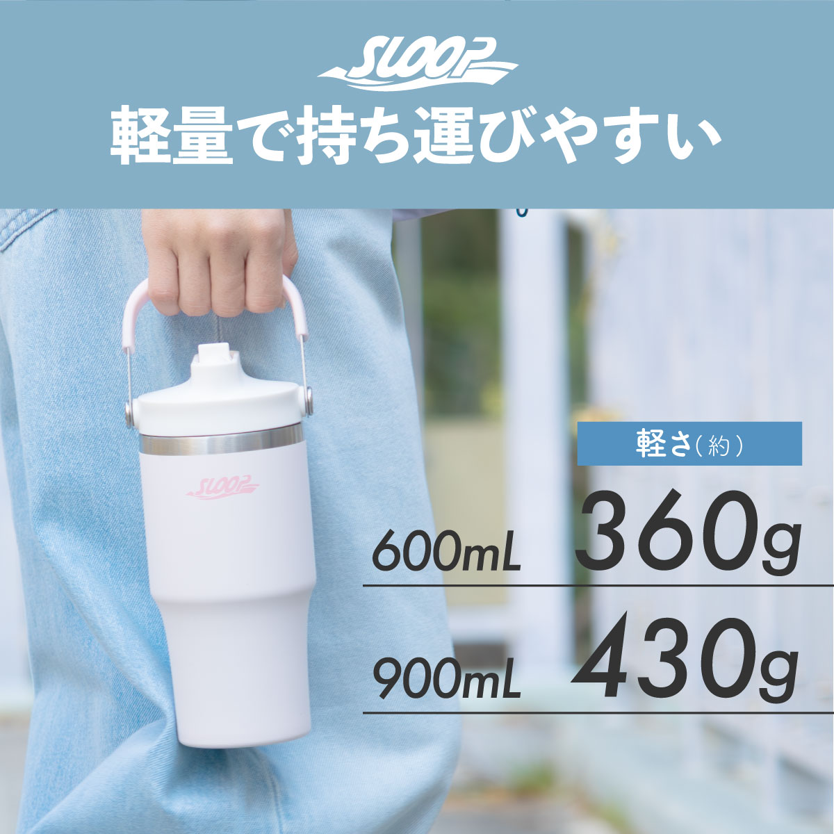 SLOOP（スループ）フリップストロータンブラー  600ml 900ml AFSBシリーズ