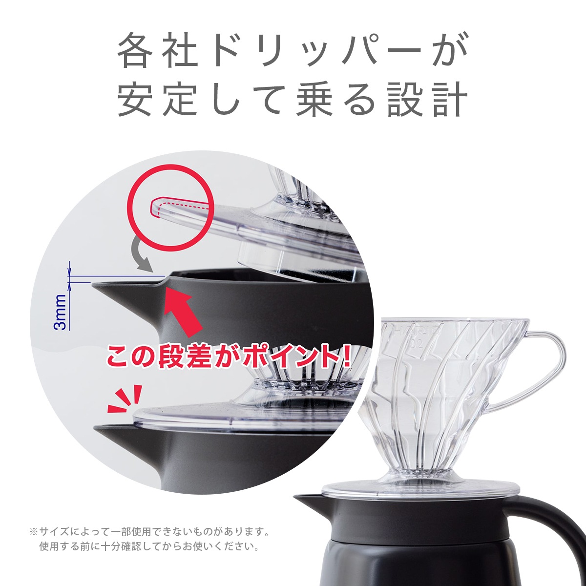 CafeLink（カフェリンク）カレント・コーヒーサーバー 0.6L ブラック ACS-601BK
