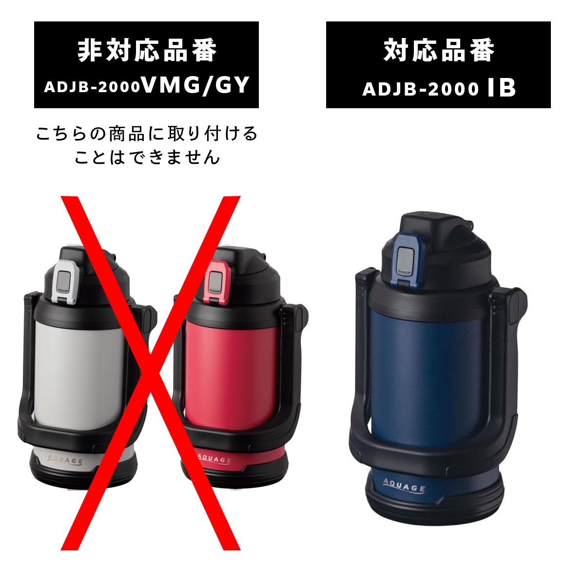 AQUAGE（アクアージュ）ダイレクトジャグボトル 2.0L インディゴブルー用 せんユニット ADJB-CS-IB