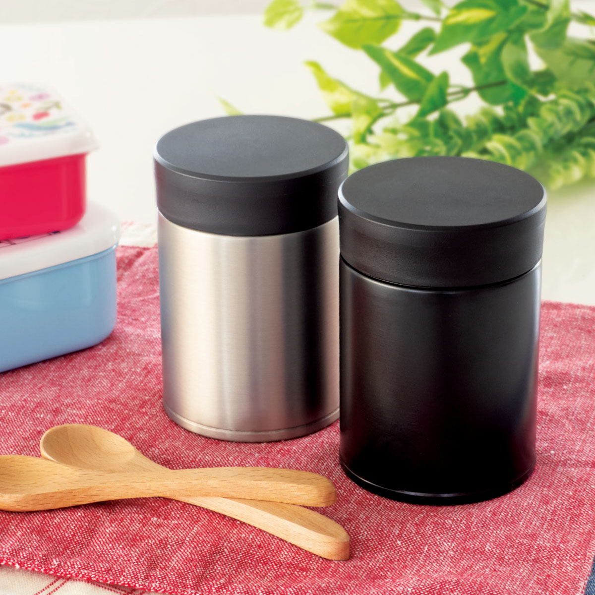 フードポット スープジャー 310ml マットブラック マットシルバー ピンクベージュ アイスグリーン AFP-301