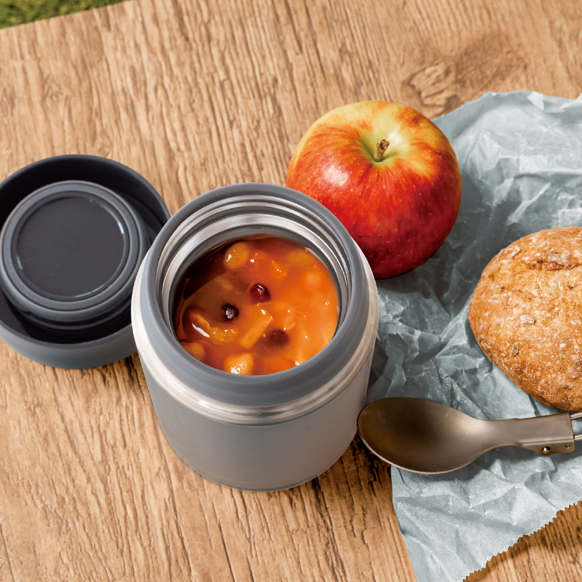 フードポット スープジャー 310ml マットブラック マットシルバー ピンクベージュ アイスグリーン AFP-301