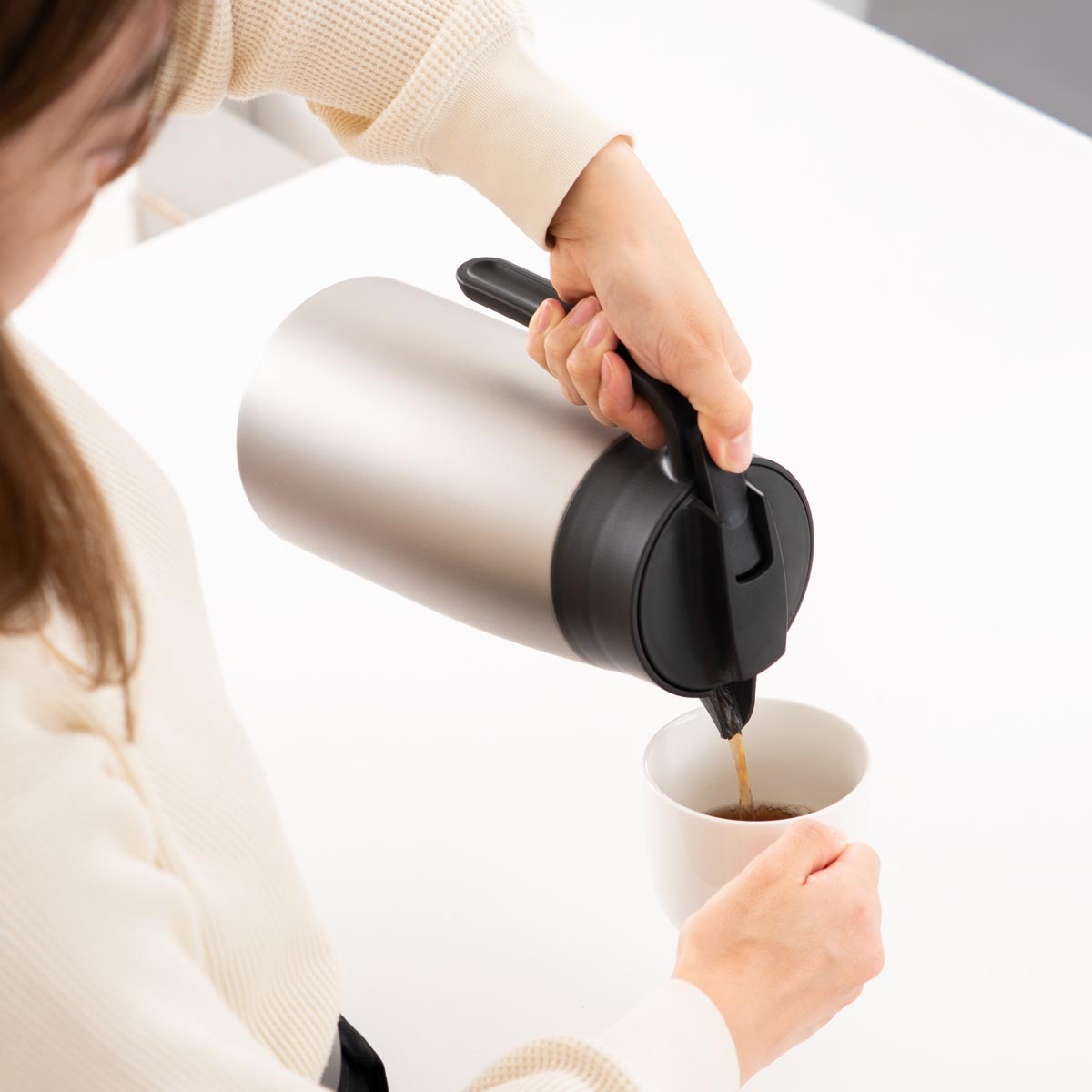 ケース販売 12個入り VARIUS（バリウス）超軽量コンパクトステンレスポット フタが分解して洗える 800mL AVTP-05-CASE