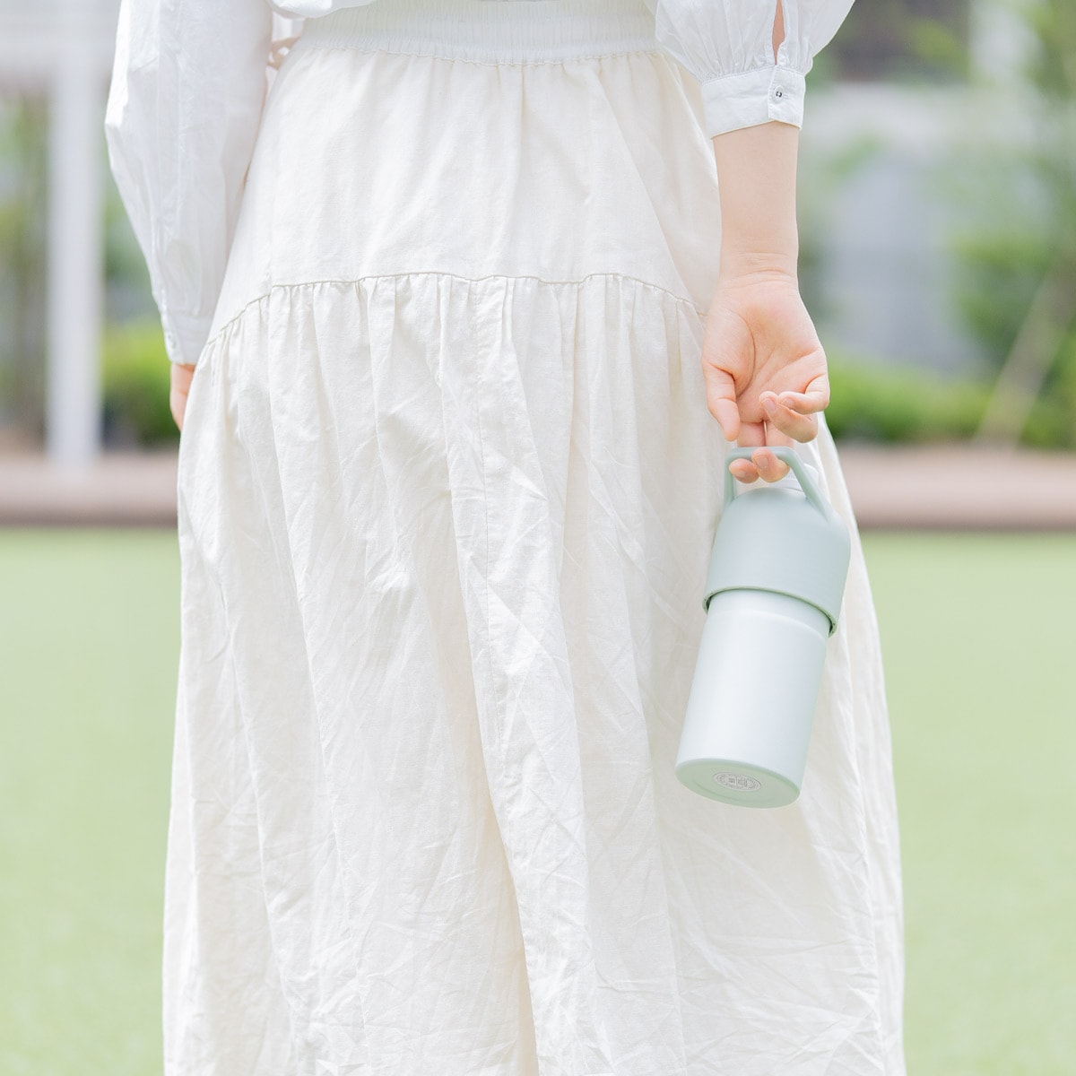 ケース販売 BOTTLE in BOTTLE（ボトルインボトル）ペットボトルホルダー Cタイプ 持ち手付き アイスグリーン ABIB-CIG12P 12個入り