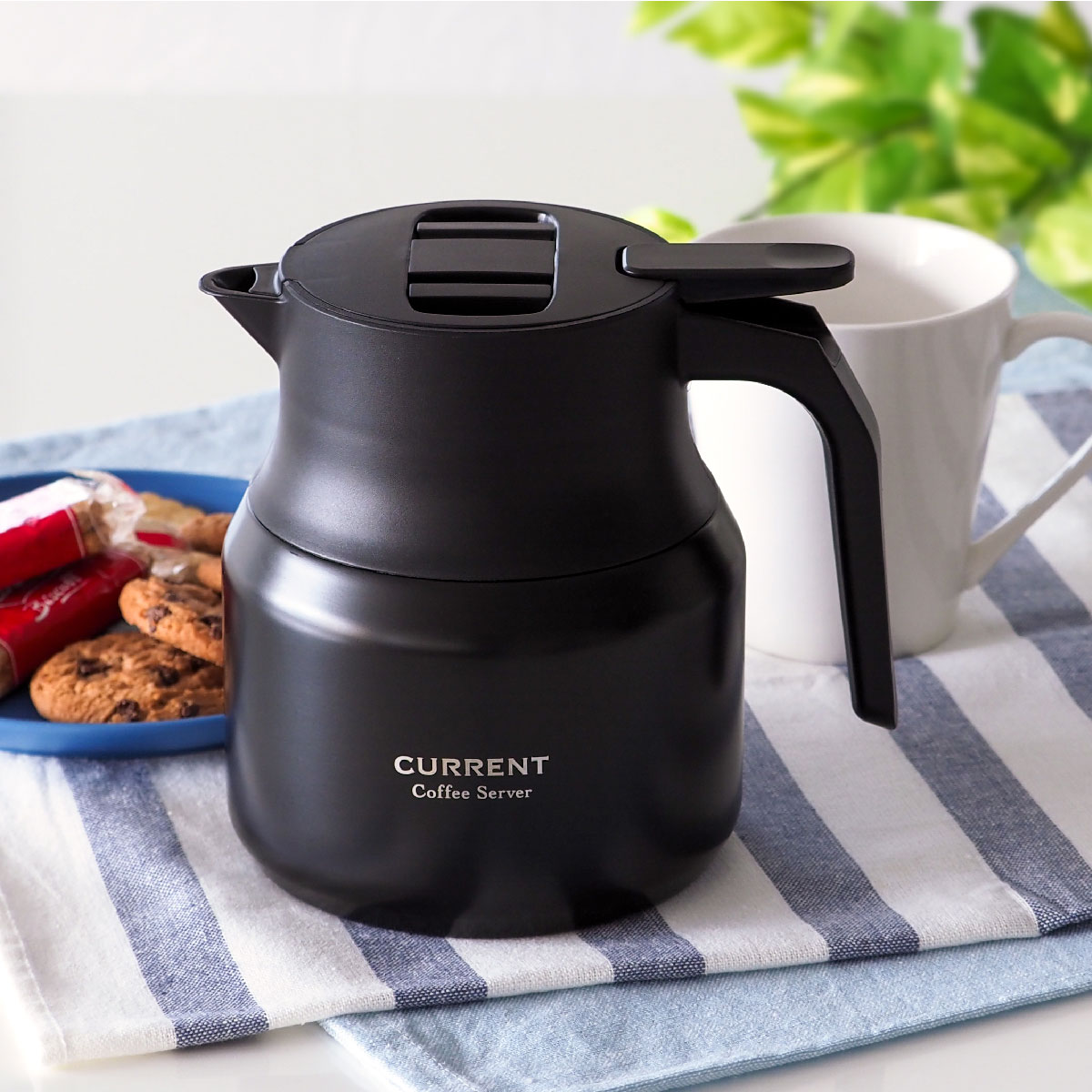 ケース販売 CafeLink(カフェリンク)カレント・アジャスタブルサーバー 0.65L ブラック ACS-605BK6P