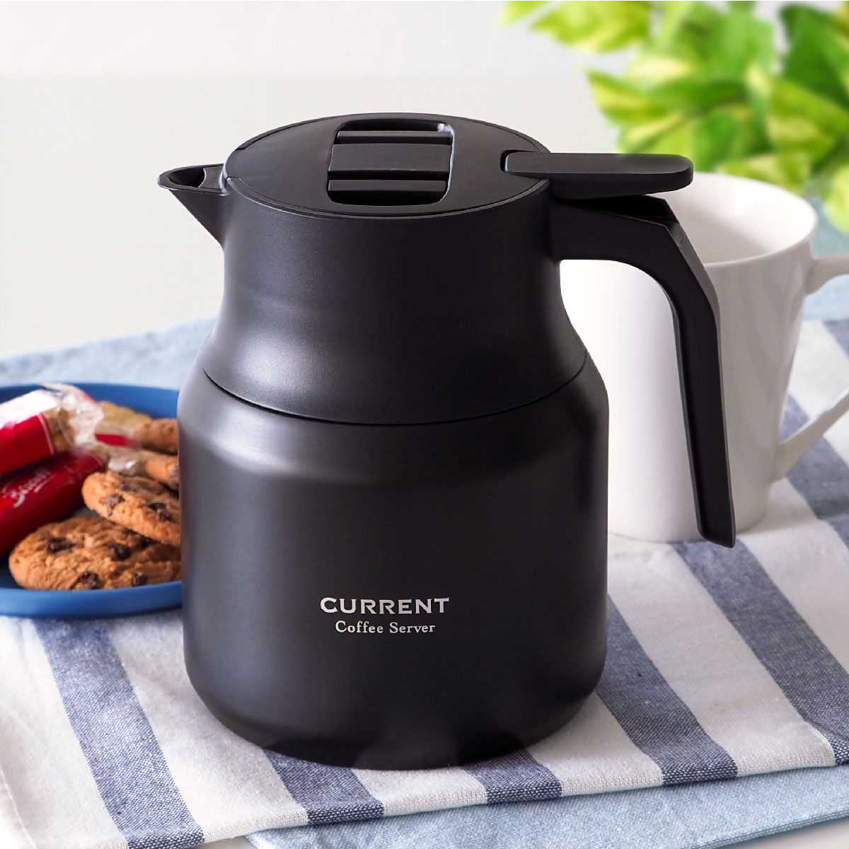 ケース販売 CafeLink(カフェリンク)カレント・アジャスタブルサーバー 0.85L ブラック ACS-805BK6P