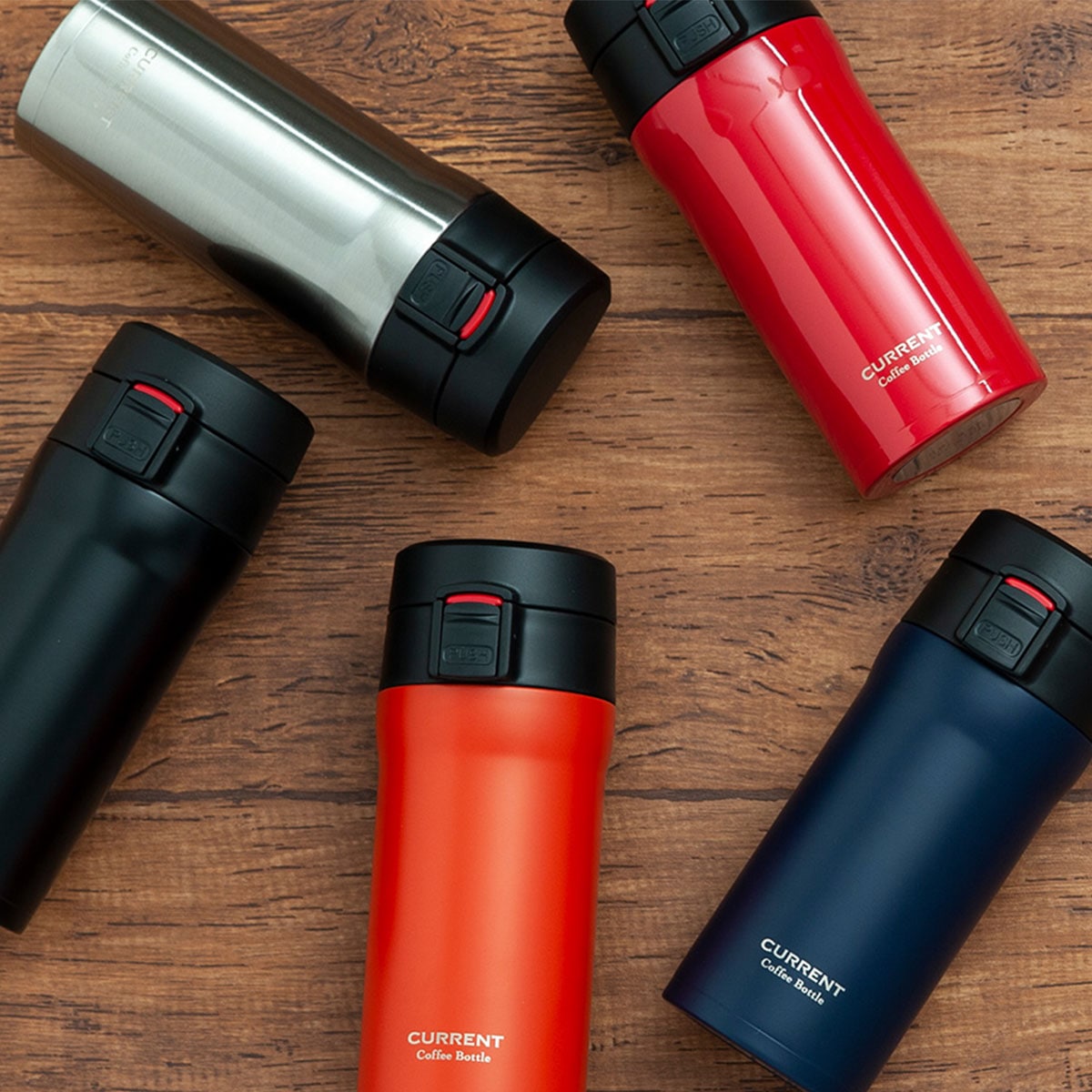 CafeLink(カフェリンク)カレント・コーヒーワンタッチボトル 350ml シルバー ACW-352SV