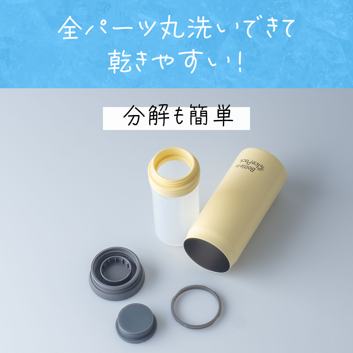 Bottle in Ice Pack（ボトルインアイスパック）氷のう ミニサイズ　ラージサイズ　2Pセット　AICPシリーズ