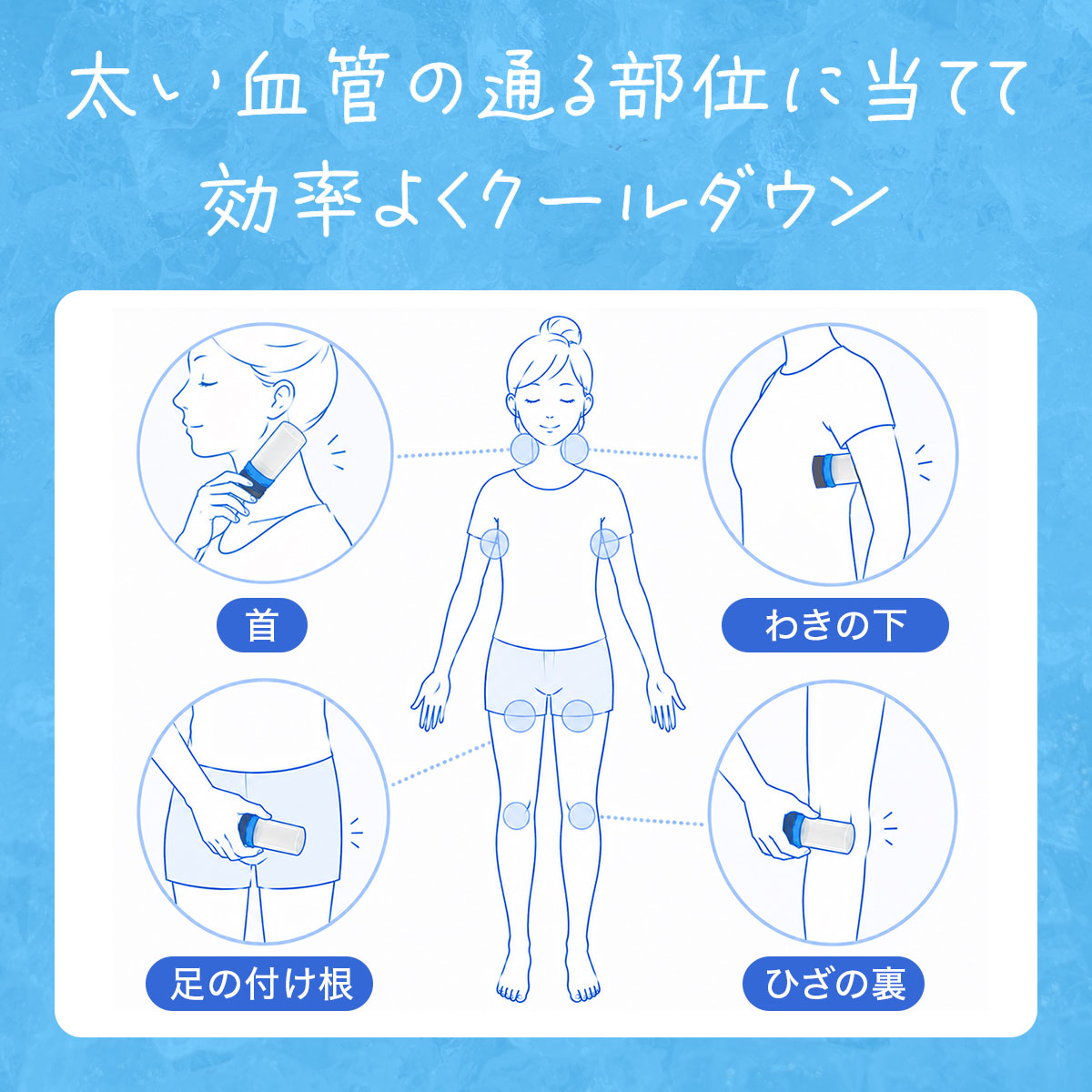Bottle in Ice Pack（ボトルインアイスパック）氷のう ミニサイズ　ラージサイズ　2Pセット　AICPシリーズ