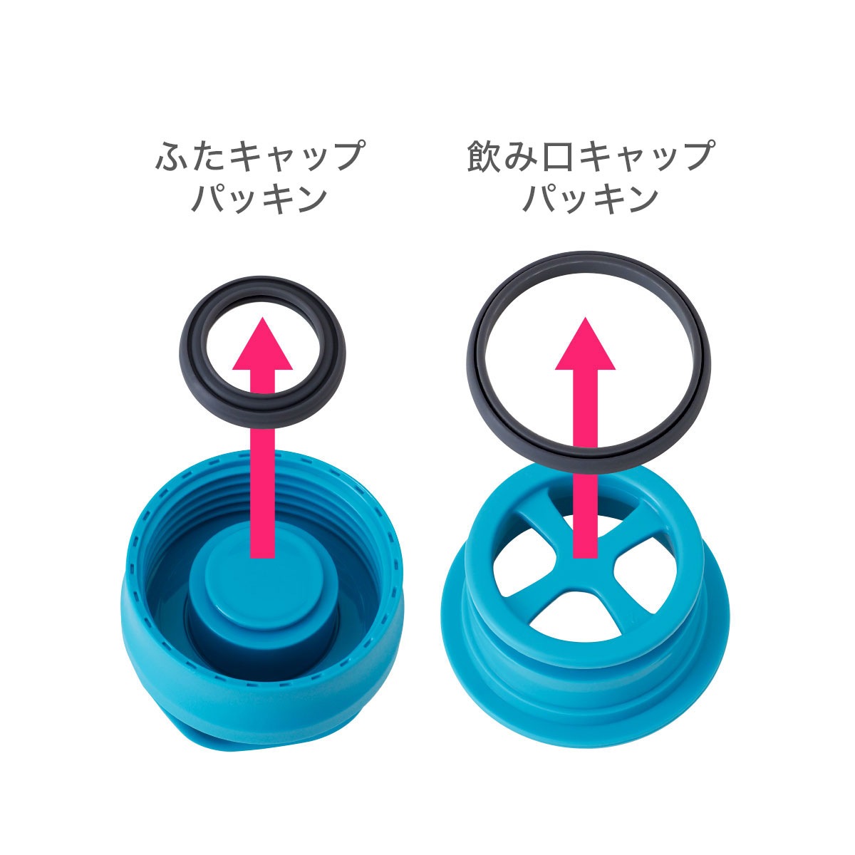 AIRLISTSPORTS（エアリストスポーツ）超軽量ステンレスボトル用 飲み口キャップパッキン ARSP-SP