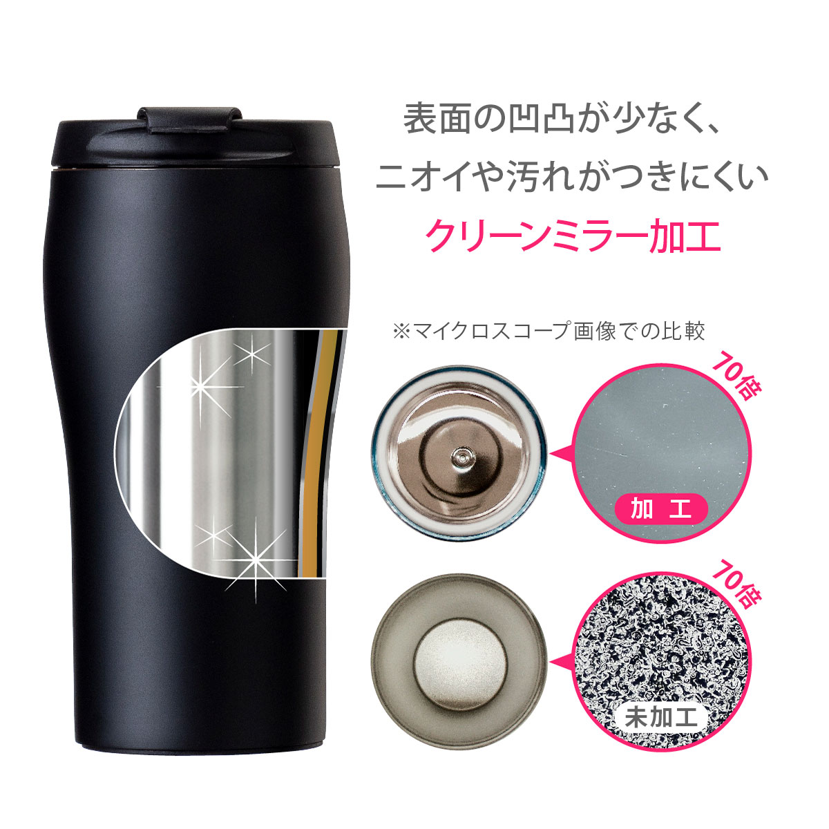 CafeLink（カフェリンク）ふた付きコーヒータンブラー シルバー 350ml AFTZ-350SV