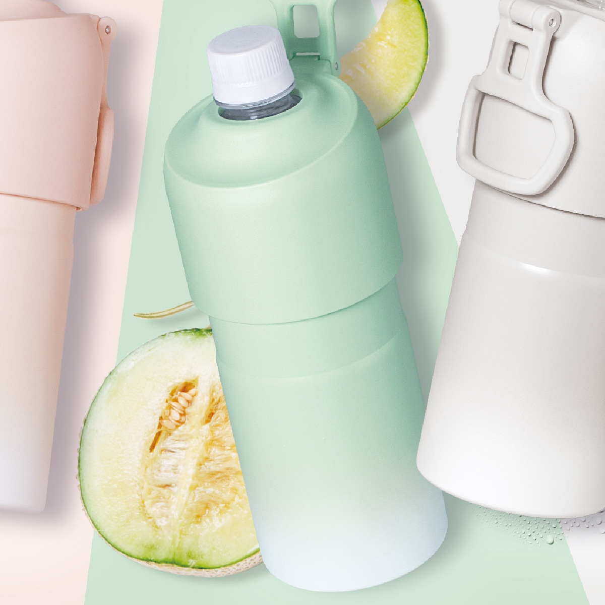 ケース販売 12個/24個入り BOTTLE in BOTTLE（ボトルインボトル）グラデーション ペットボトルホルダー Eタイプ ハンドル付き ABIB-EG-CASE