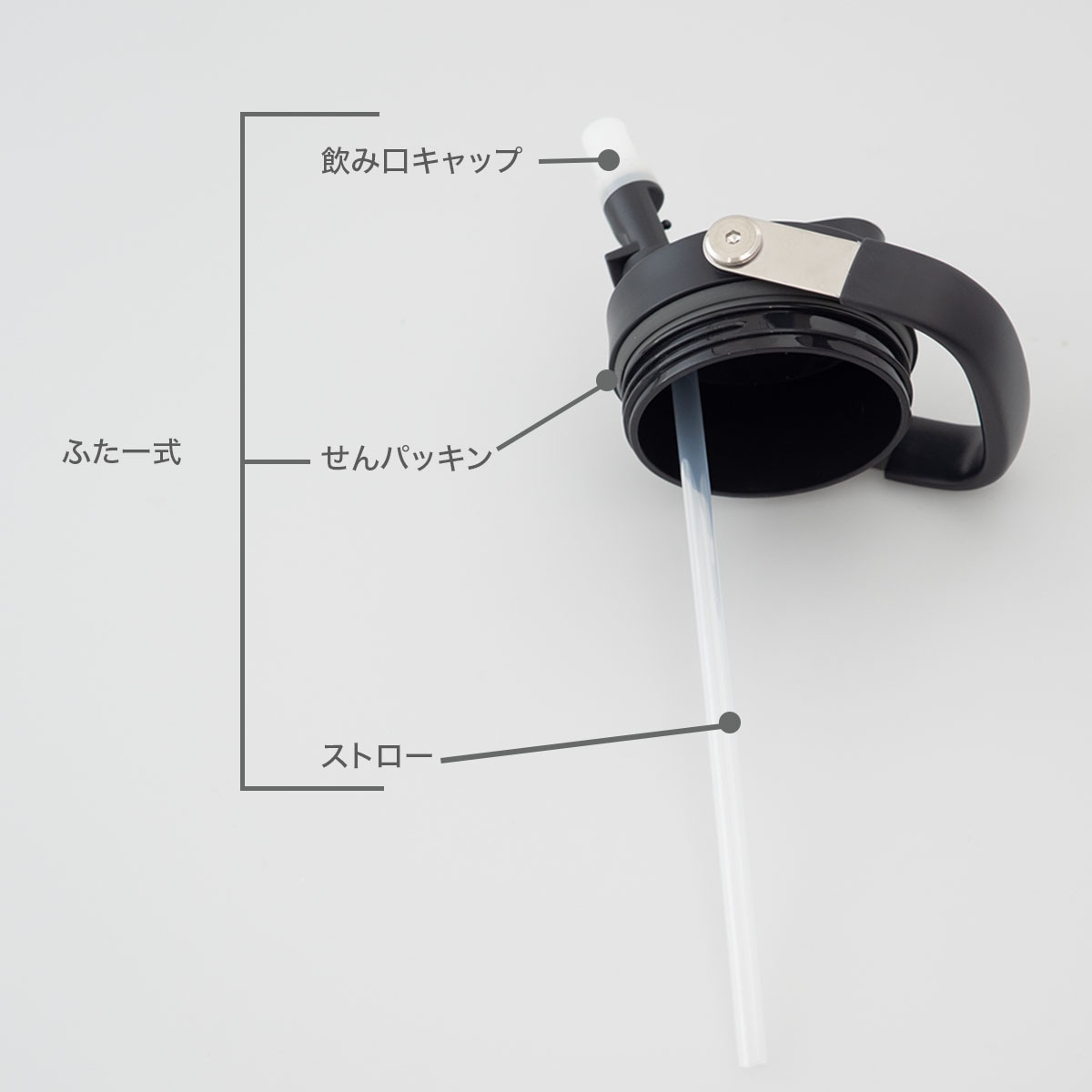 SLOOP(スループ)　フリップストロータンブラー AFSB-900NBL/AFSB-900MAR用　ふた一式 ナイトブルー AFSB-90-CS-BK