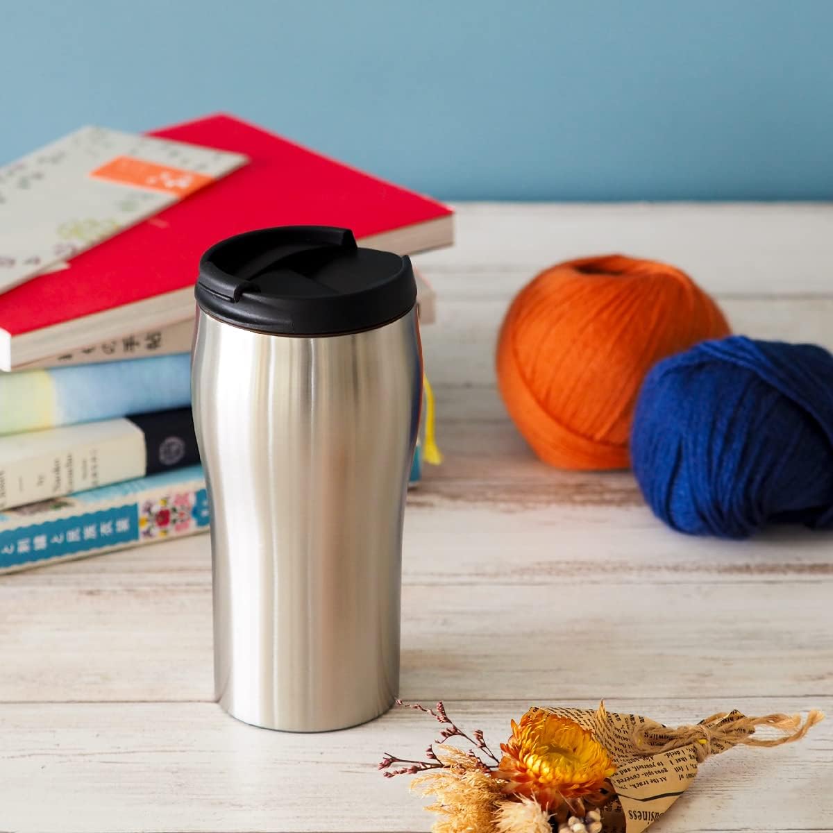 CafeLink(カフェリンク)ふた付きコーヒータンブラー ブラック 350ml AFTZ-350FBK AFTZ-350FSV