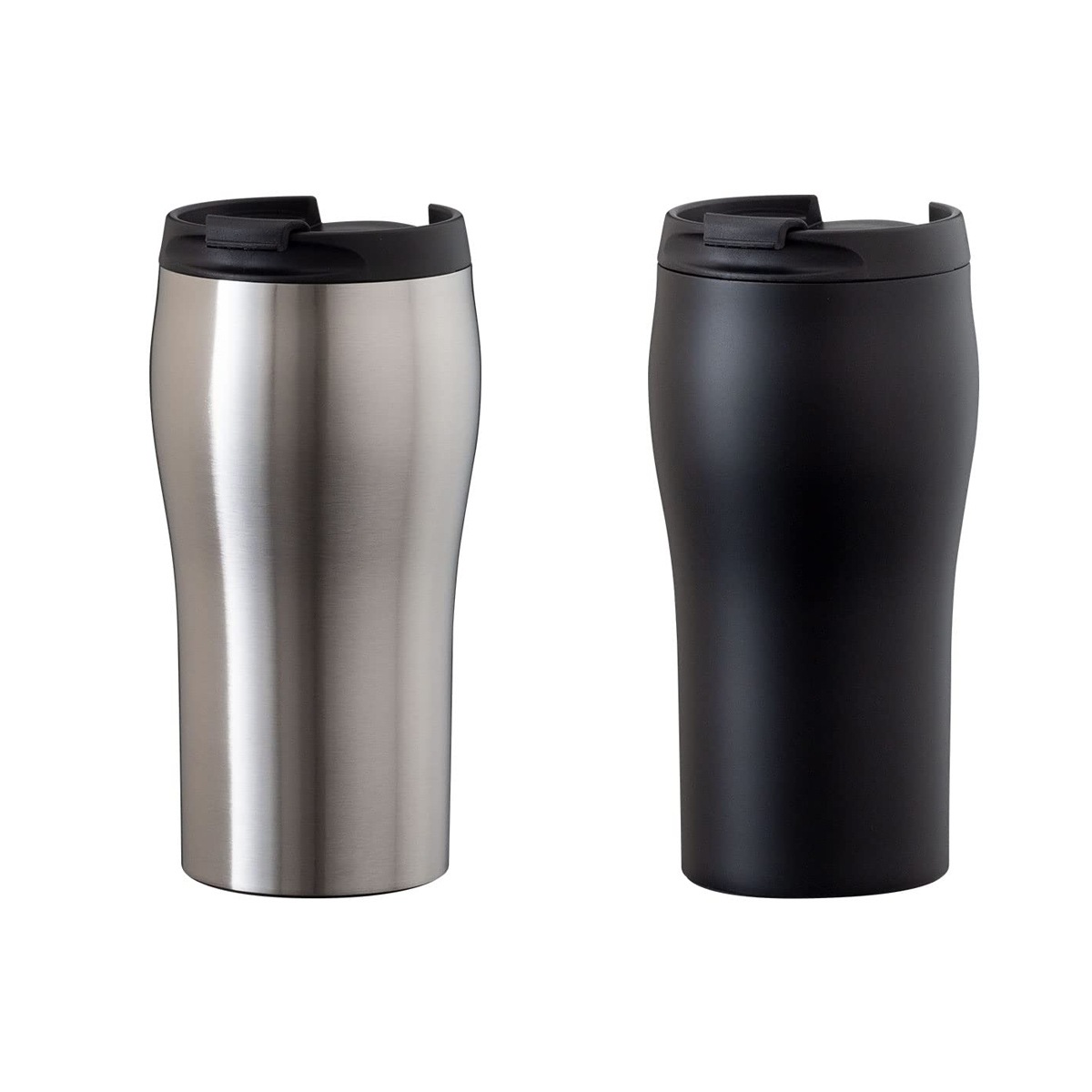 CafeLink(カフェリンク)ふた付きコーヒータンブラー ブラック 350ml AFTZ-350FBK AFTZ-350FSV