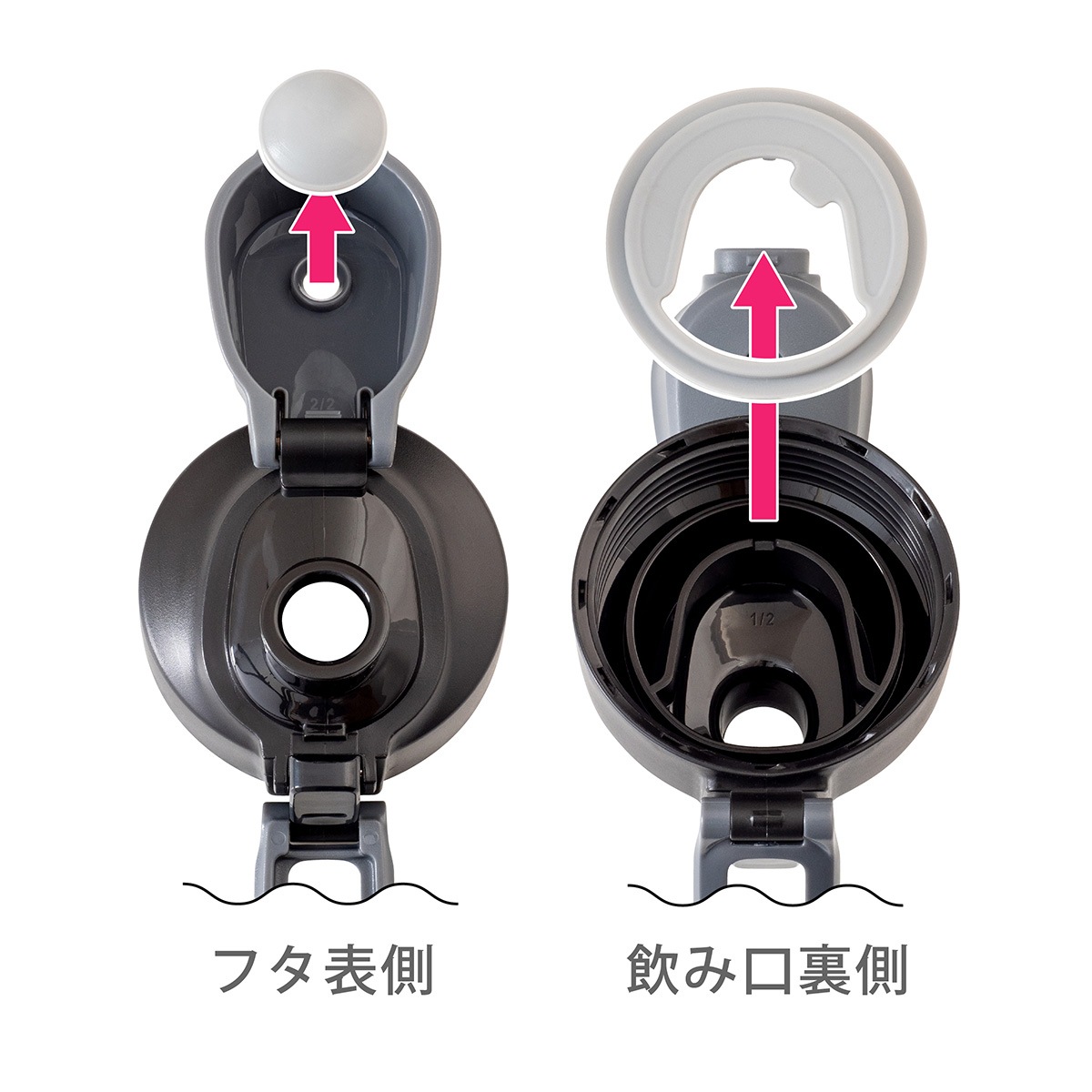 AQUAGE(アクアージュ)ダイレクトスポーツボトル 軽量 直飲み ポーチ付き 1.5L ADBT-1501