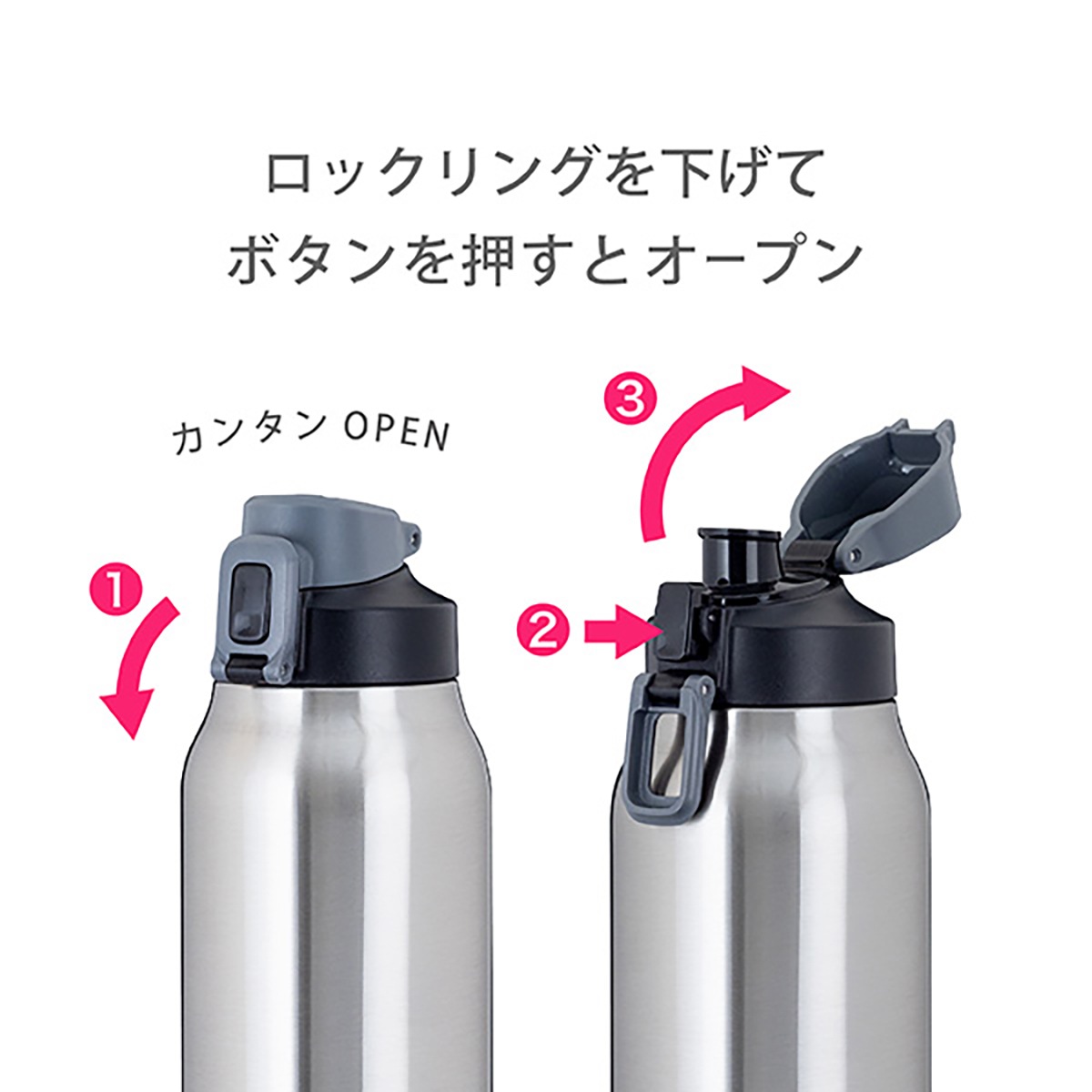 AQUAGE（アクアージュ）ダイレクトスポーツボトル 軽量 直飲み ポーチ付き 2L ADBT-2001
