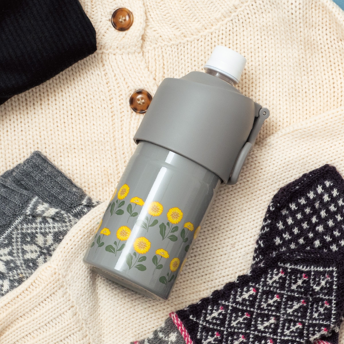 ケース販売 12個/24個入り BOTTLE in BOTTLE（ボトルインボトル）花柄 ペットボトルホルダー Eタイプ ハンドル付き ABIB-EF-CASE